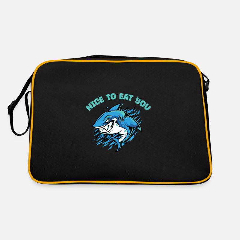 Funny shark pun Retro Bag