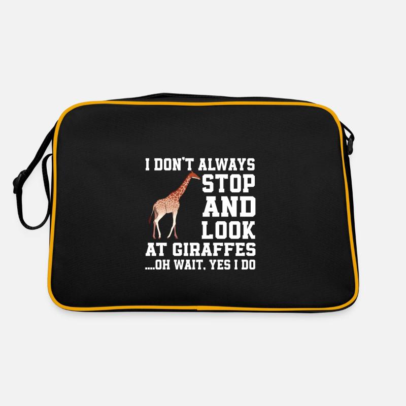 Lustiger Giraffen Spruch Retro Tasche