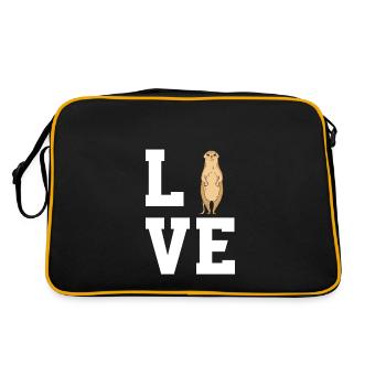 Dear Meerkats - Retro Bag - black/gold - Back
