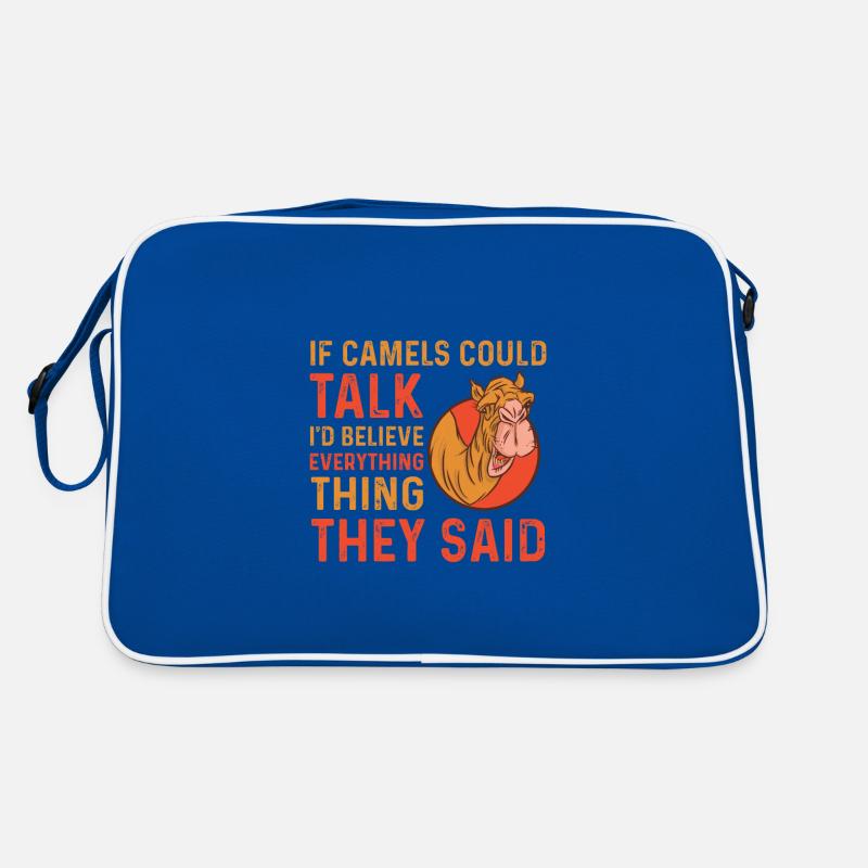 Lustiger Kamel Spruch Retro Tasche