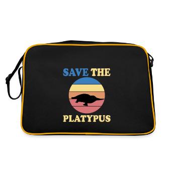 Sauvez l’ornithorynque - Sac Retro - noir/or - Dos