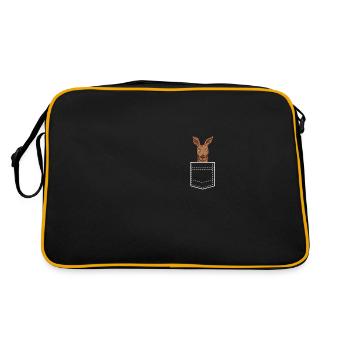 Kangourou cool dans la poche de la chemise - Sac Retro - noir/or - Dos