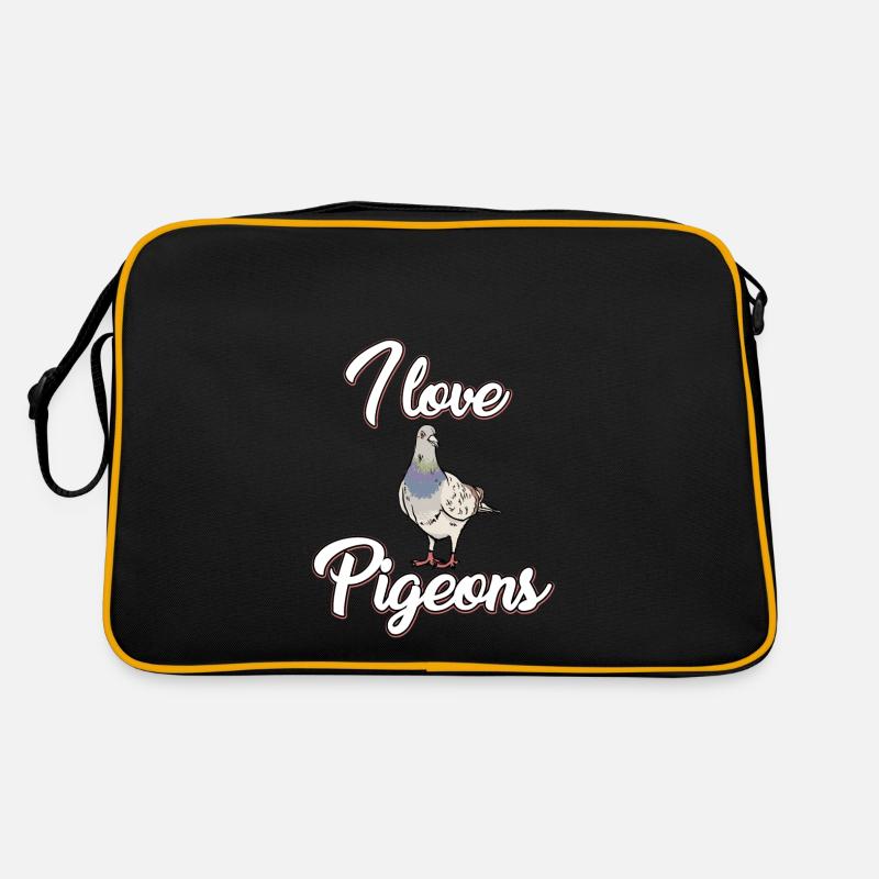 J’adore les pigeons Sac Retro