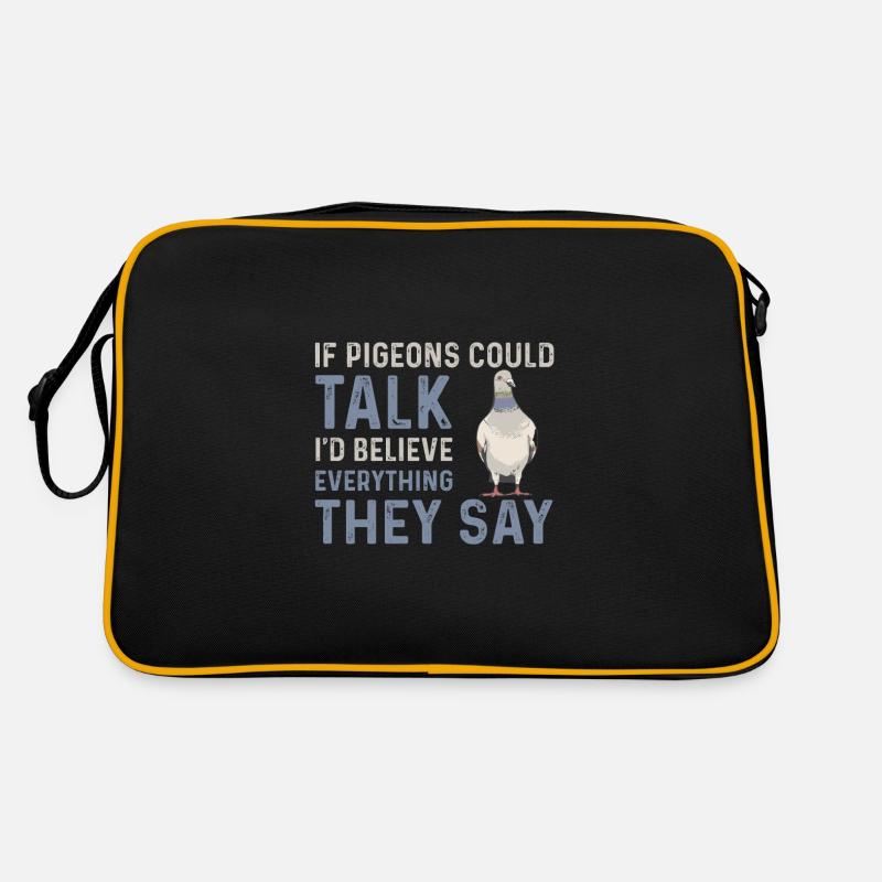 Taubenliebhaber Spruch Retro Tasche
