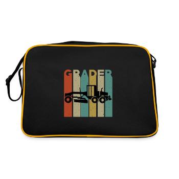 Grader Retro Design - Retro Tasche - Schwarz/Gold - Hinten