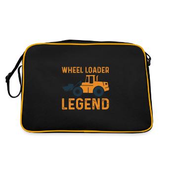 Légende de la chargeuse sur pneus - Sac Retro - noir/or - Dos