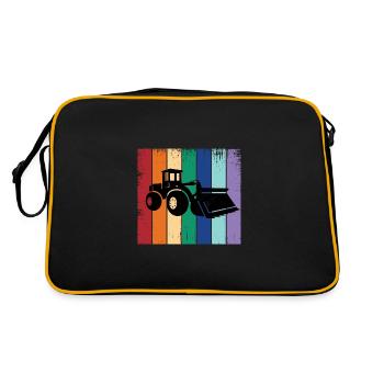 Chargeuse sur pneus - Sac Retro - noir/or - Dos