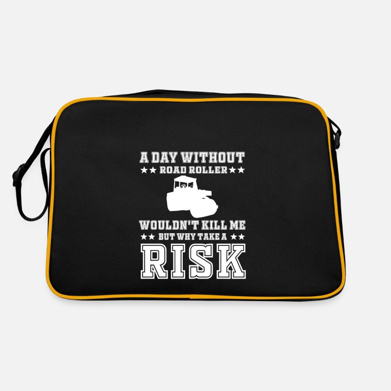Cool road builder shirt Retro Bag