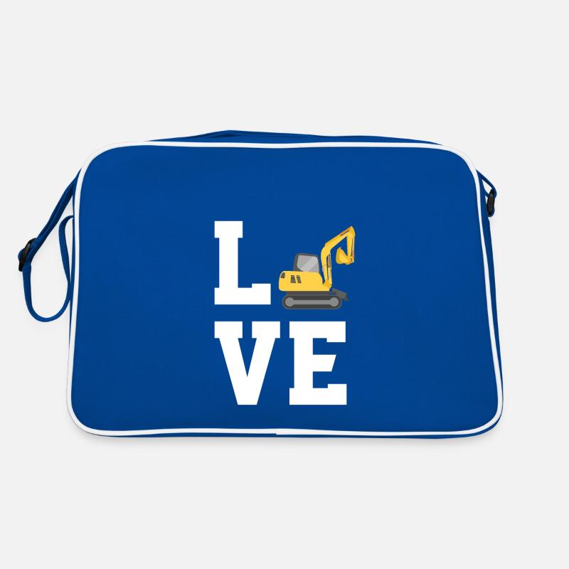 Liebe Minibagger Retro Tasche