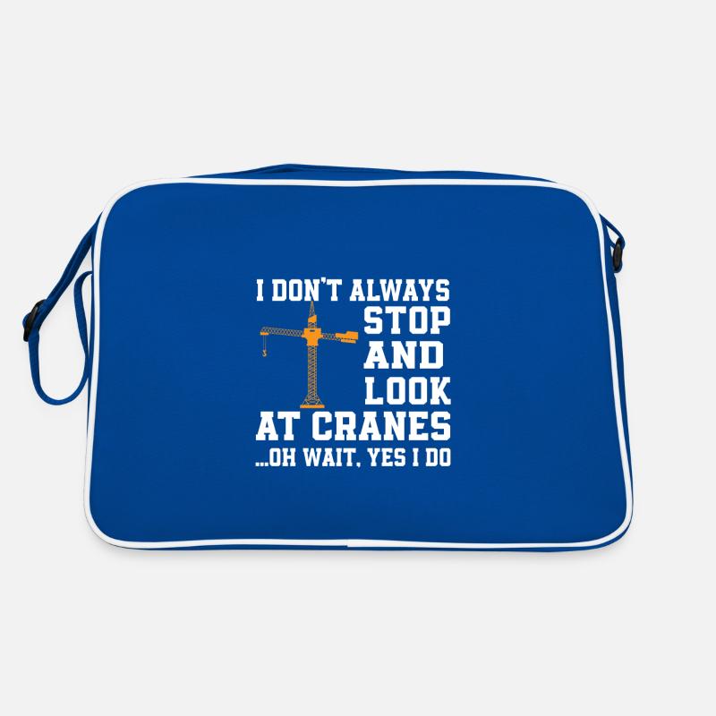 Funny crane lover saying Retro Bag