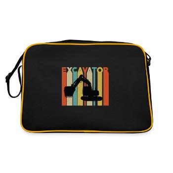 Great excavator design - Retro Bag - black/gold - Back