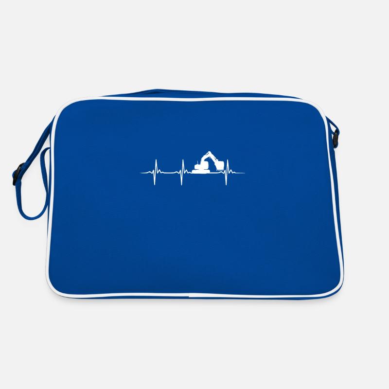 Bagger Herzschlag Design Retro Tasche