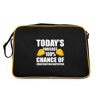 Funny Building Inspector Shirt - Retro Bag - black/gold - Back