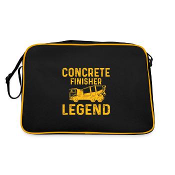 Funny concrete polisher legend - Retro Bag - black/gold - Back
