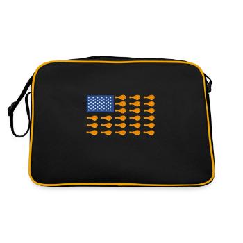 USA Flag Fried Chicken - Retro Bag - black/gold - Back