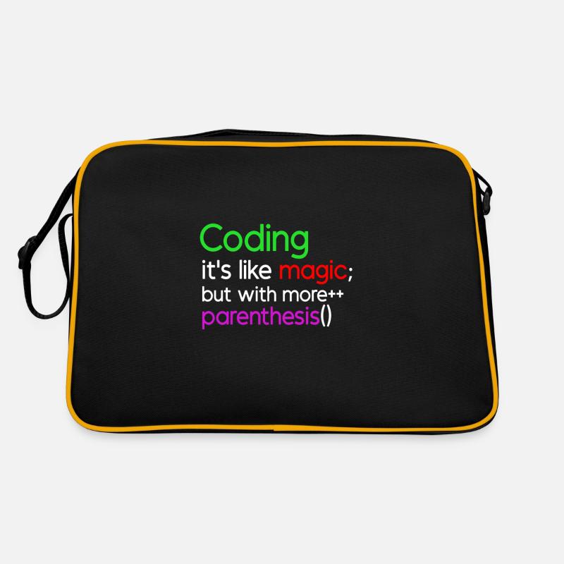 Lustiges Programmiershirt Retro Tasche