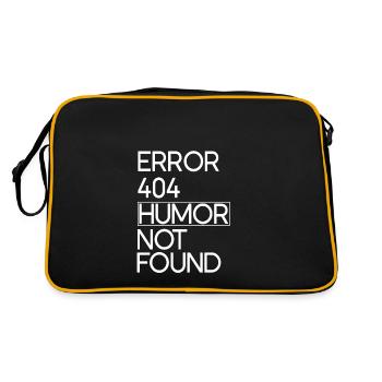 Code Error 404 Humor - Retro Bag - black/gold - Back