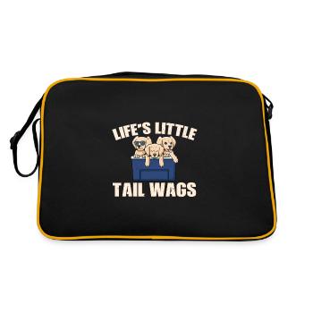Chiot mignon disant - Sac Retro - noir/or - Dos