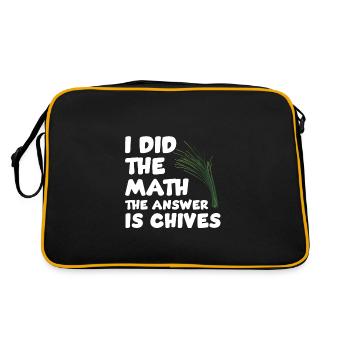 Chives lovers proverb - Retro Bag - black/gold - Back