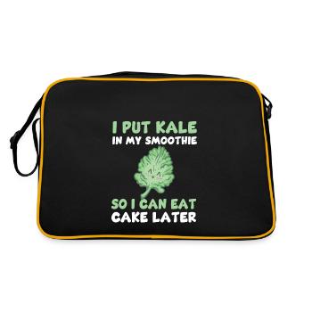 Funny kale saying - Retro Bag - black/gold - Back