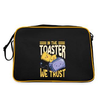 Funny toaster design - Retro Bag - black/gold - Back