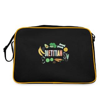 Great nutritionist design - Retro Bag - black/gold - Back