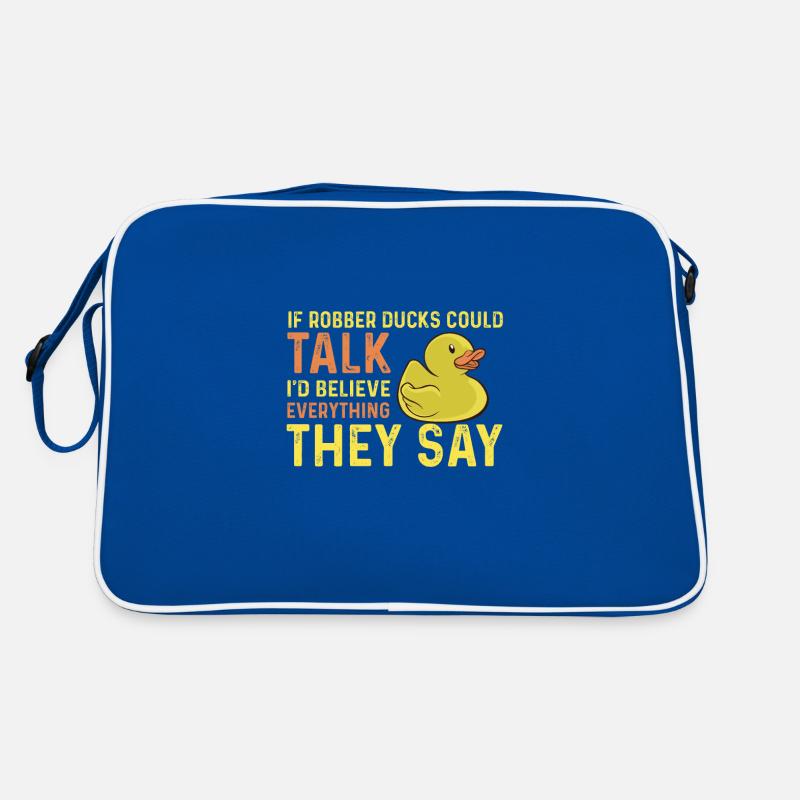 Lustiger Gummientchen Spruch Retro Tasche