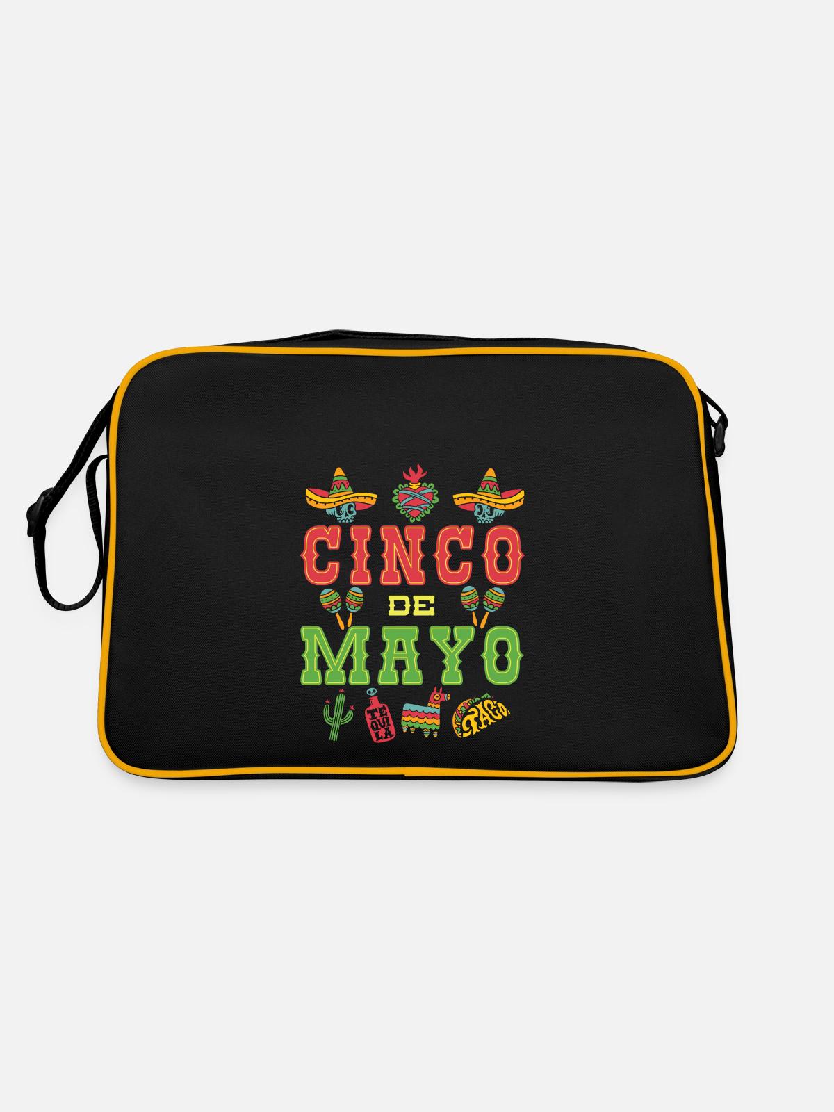Cinco De Mayo - Retro Bag - black/gold - Back