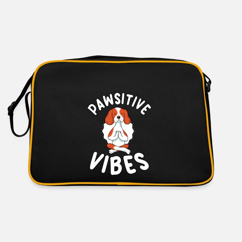 Pawsitive Vibes Yoga Dog Beagle Retro Bag