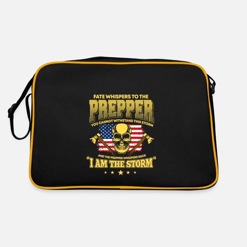 Amerikanisches Prepper Outfit Amerika Retro Tasche