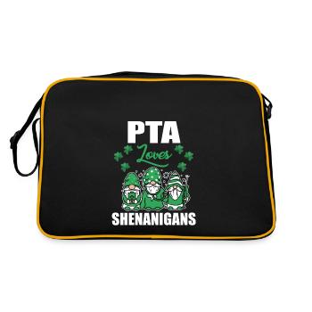 PTA adore la Saint-Patrick irlandaise de Shenanigance - Sac Retro - noir/or - Dos