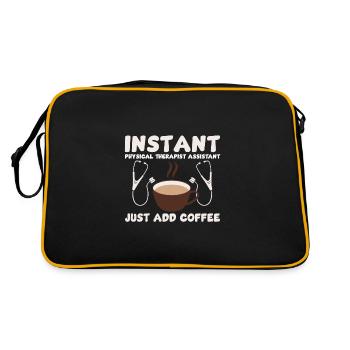 Lustige Physiotherapeutin Assistentin - Retro Tasche - Schwarz/Gold - Hinten