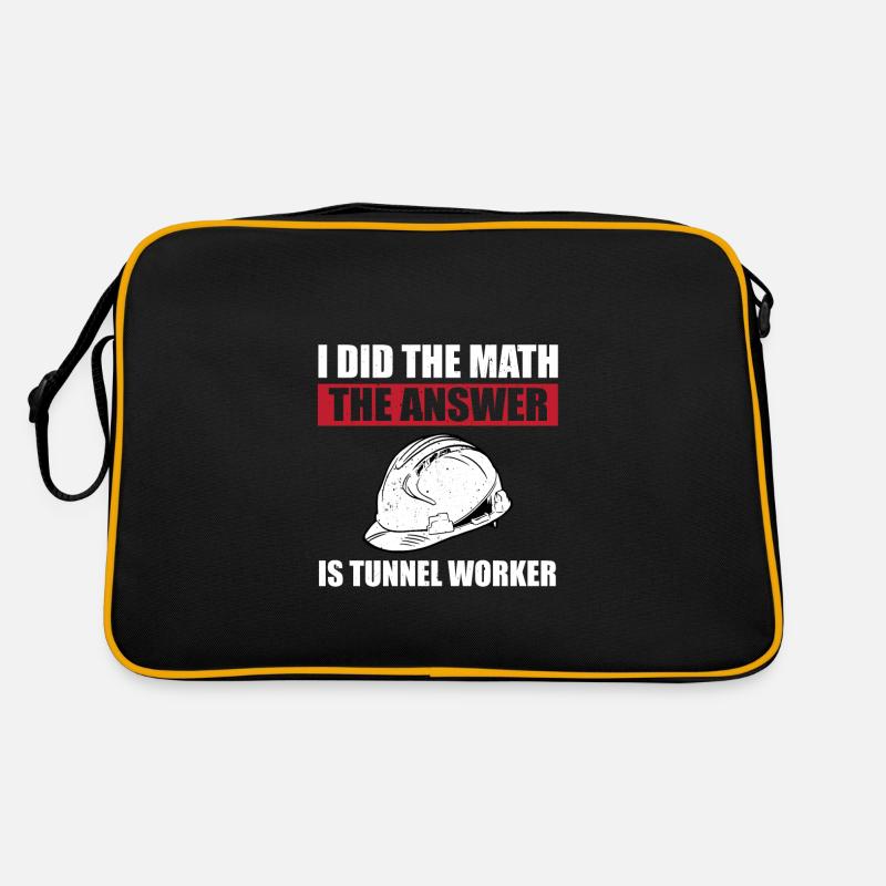 Funny tunnel worker saying Retro Bag