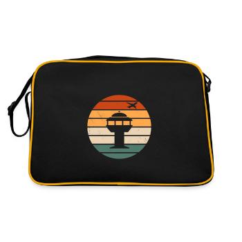 Retro air traffic control tower - Retro Bag - black/gold - Back