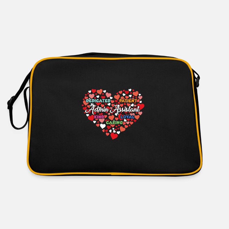 Cute admin assistant heart Retro Bag