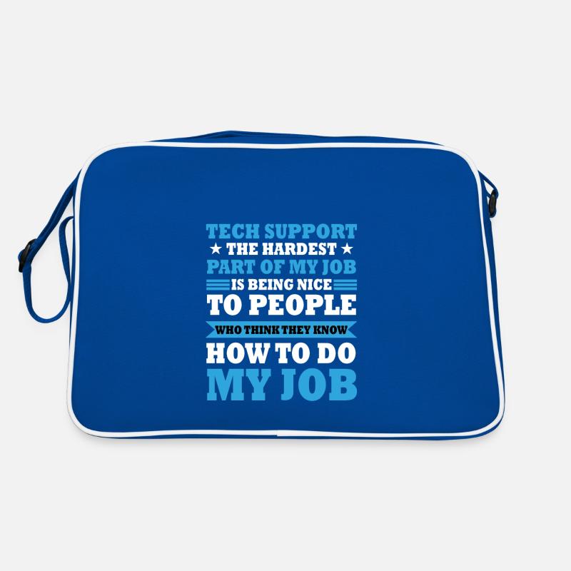 Funny Tech Support Joke Costume Retro Bag