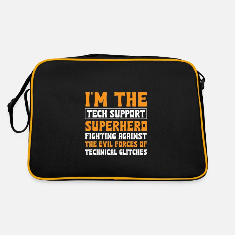 Technischer Support Superheld Retro Tasche