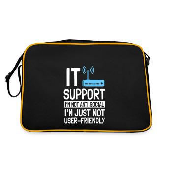 IT Support Computer Lovers - Retro Bag - black/gold - Back
