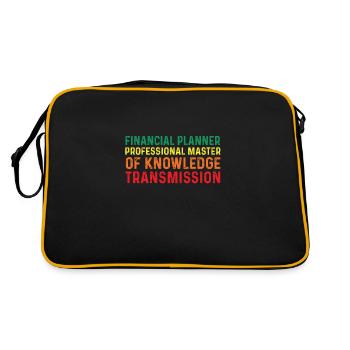 Great financial planner saying - Retro Bag - black/gold - Back