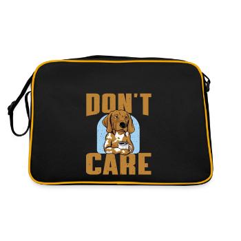 Drôle de café buveur de chiens amoureux chiens - Sac Retro - noir/or - Dos