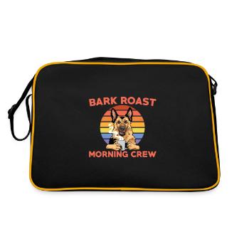 Drôle de café noir Chien de café noir - Sac Retro - noir/or - Dos