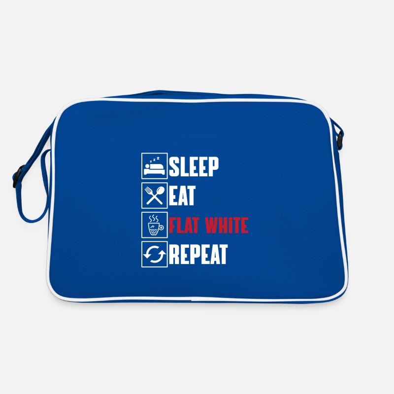 Drôle de design de café blanc plat Sac Retro