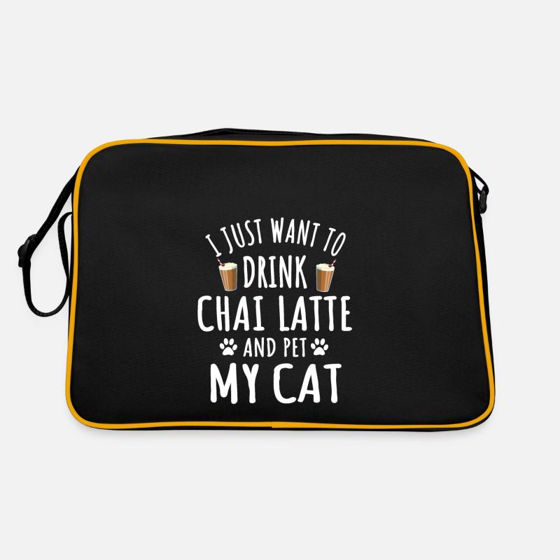 Drôle de chai latte et propriétaire de chat Sac Retro