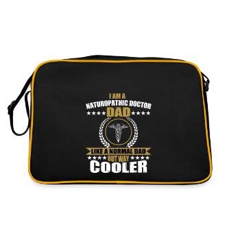 Funny naturopathic doctor dad for men - Retro Bag - black/gold - Back
