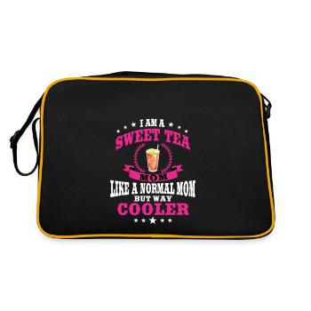 Lustige Süße Tee Mama Outfit Frauen - Retro Tasche - Schwarz/Gold - Hinten