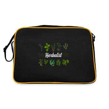 Great herb shirt herb lover - Retro Bag - black/gold - Back