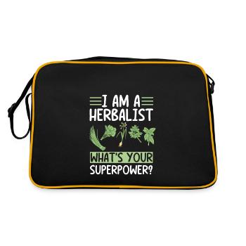 Fier dicton herboriste - Sac Retro - noir/or - Dos