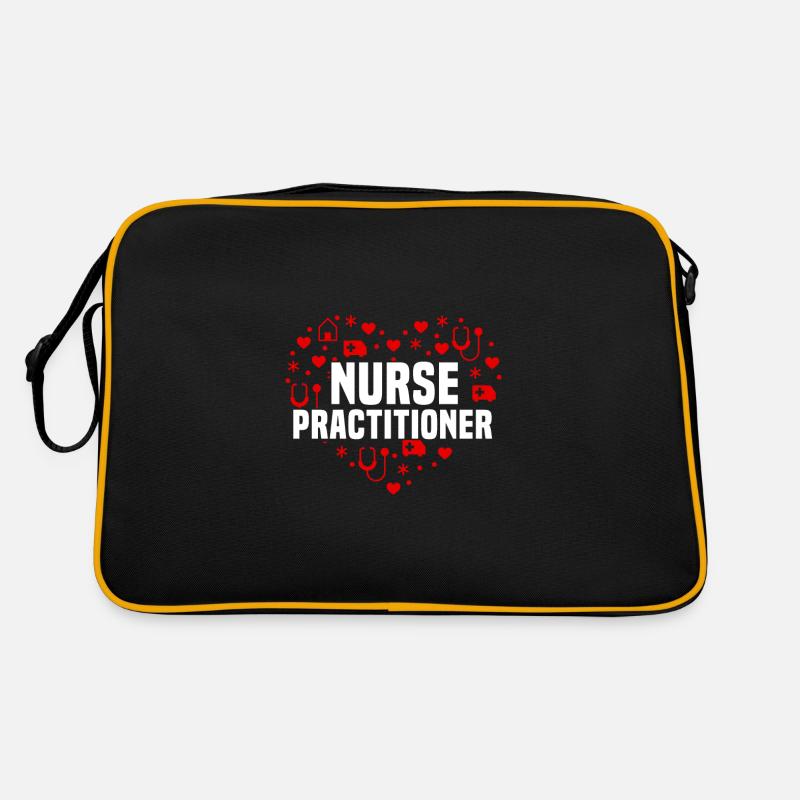 Krankenschwester Praktizierende Herz Retro Tasche