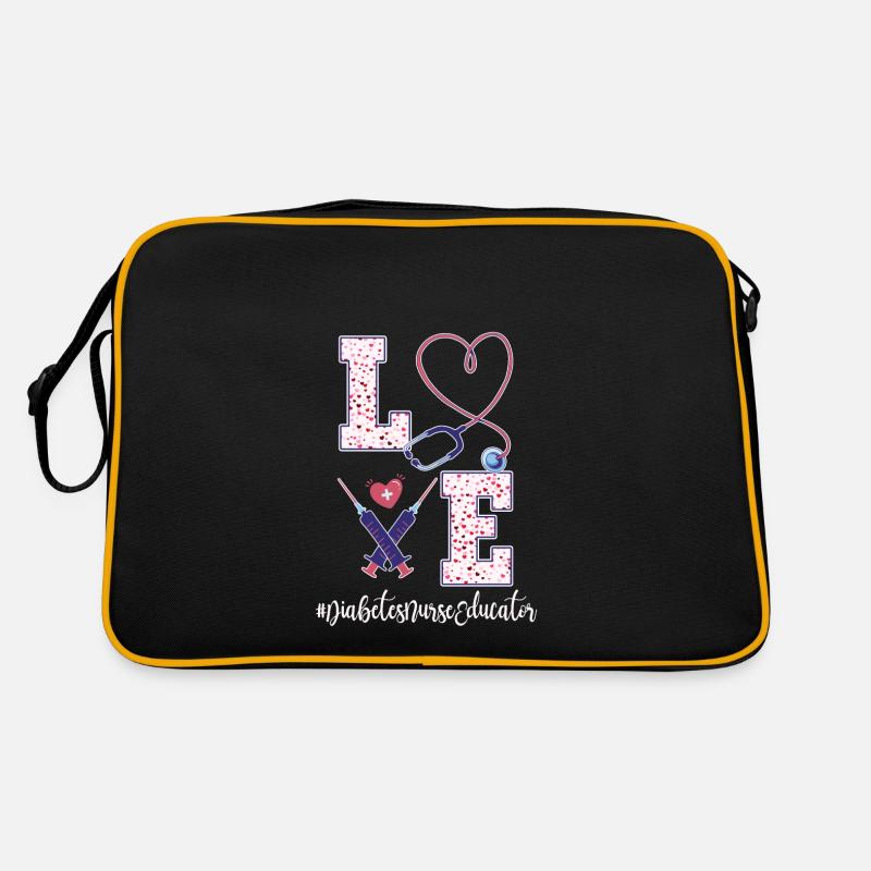 Diabetes Krankenschwester Valentinestag Retro Tasche