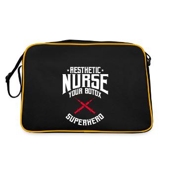 Ästhetische Krankenschwester Spruch - Retro Tasche - Schwarz/Gold - Hinten